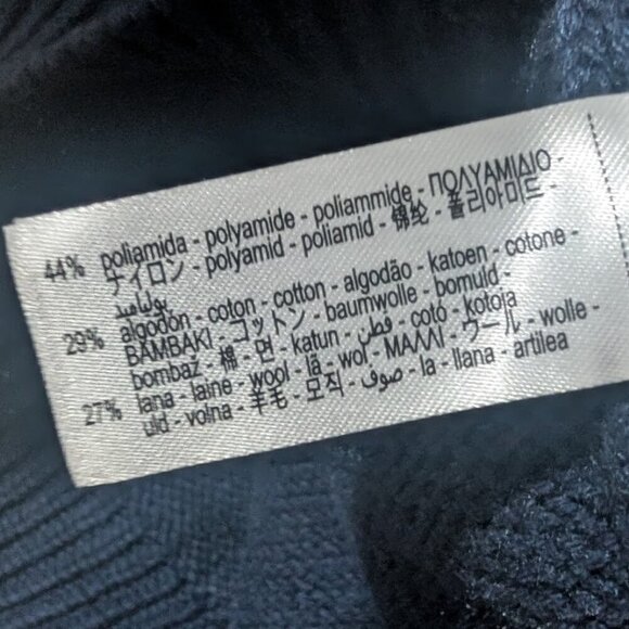 Zara | Oversized Pleated Sleeve Knit Cardigan In Navy - Picture 10 of 12